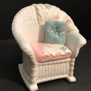 Flavia Weedn “love” ceramic rocking chair trinket box